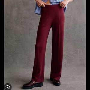 Sezane Matthew Trousers Burgundy - Size S